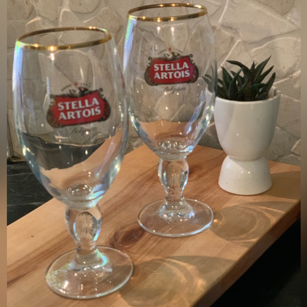 STELLA ARTOIS | Set of 2 | Classic Belgian Style Beer Glasses